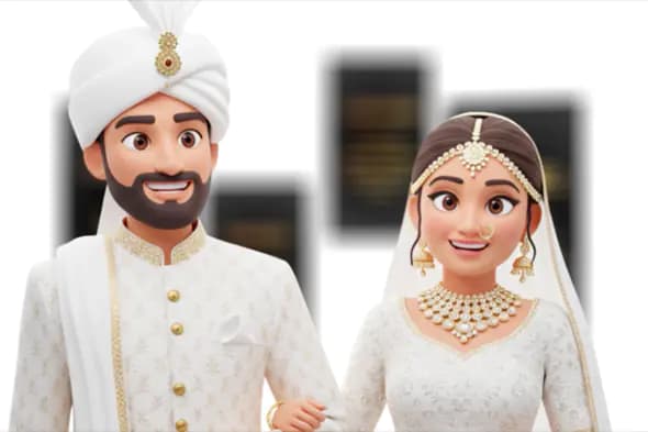 Animated Indian Wedding Couple Template