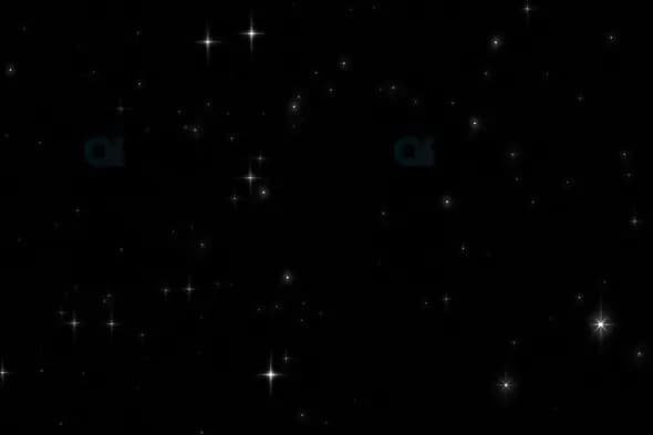 Blinking Stars Overlay Effect on Black Background