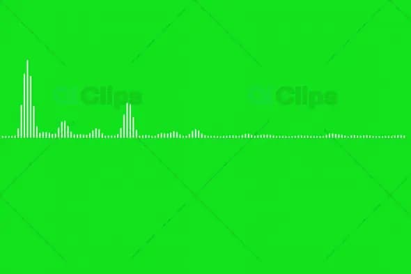 Audio Visualizer Waveform on Green Screen Background