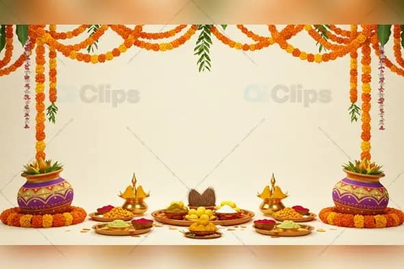 Traditional Festive Pooja Background