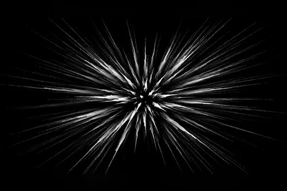 Radial Ink Blast Texture on Black Background