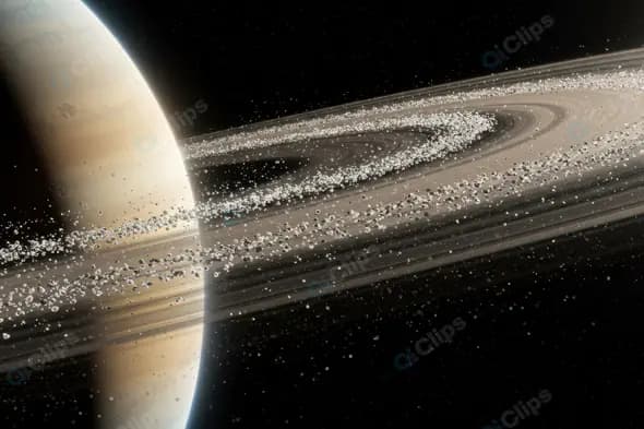 Saturn and Its Magnificent Rings in High-Resolution Space View
