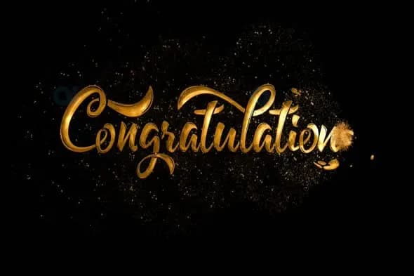 Golden Congratulation Title Animation
