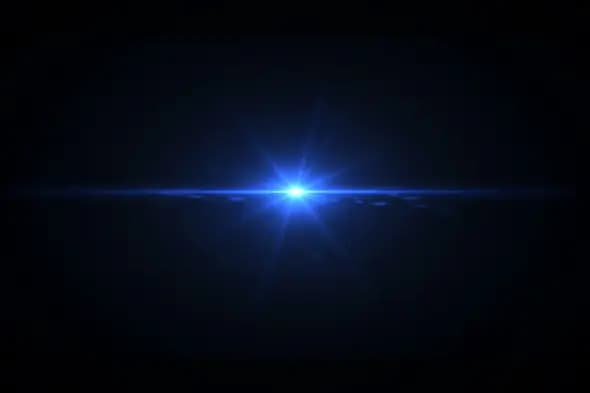 Light Flare with Faint Streaks on Black Background