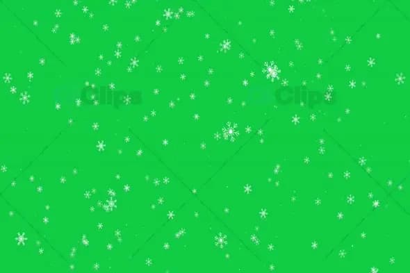 Snowflake Animation on Green Screen