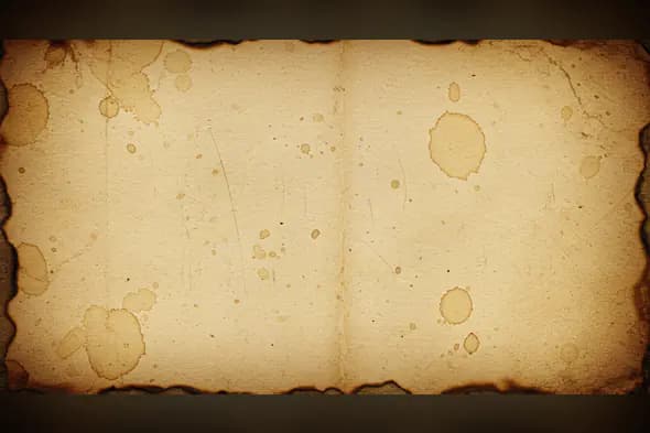 Old Burnt Paper Texture with Stains and Torn Edges for Vintage Design