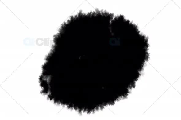 Expanding Ink Blot on White Background