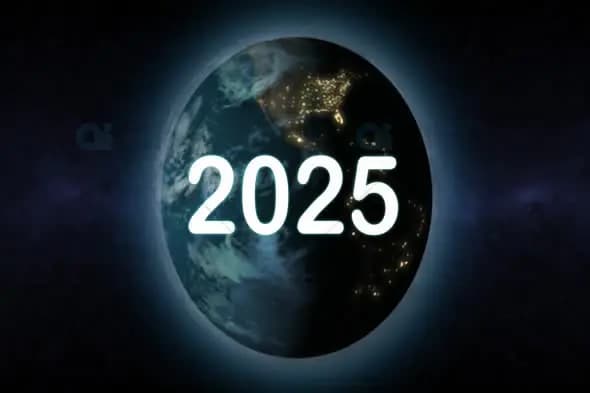 2025 Earth Glow Animation with Night Lights