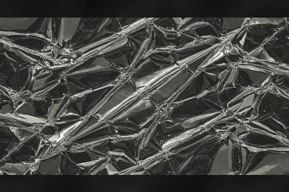 Crinkled Metallic Foil Texture for Futuristic Backgrounds