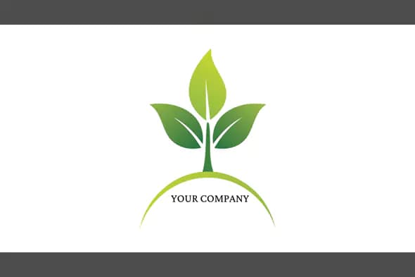 Green Leaf Plant Logo Design for Eco-Friendly and Organic Brands