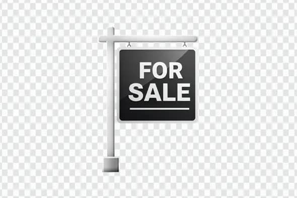Black and White For Sale Board PNG