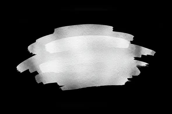 Watercolor White Brush Strokes on Black Background