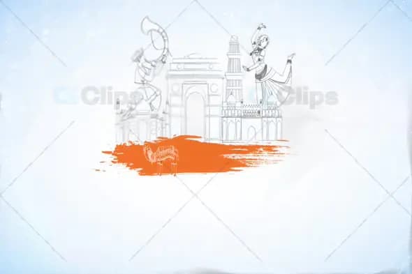 Indian Heritage Animation with Monuments and Cultural Dance