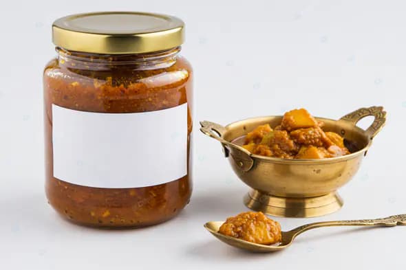 Gourmet Mango Pickle Presentation