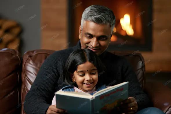 Cozy Storytime by the Fireplace