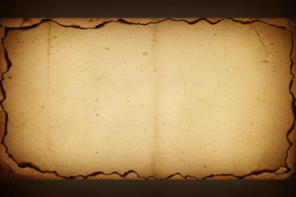 Antique Burnt Paper Background with Torn Edges for Vintage Designs