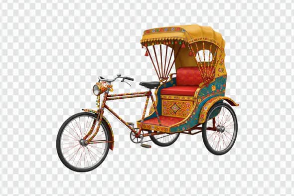 Traditional Indian Rickshaw PNG