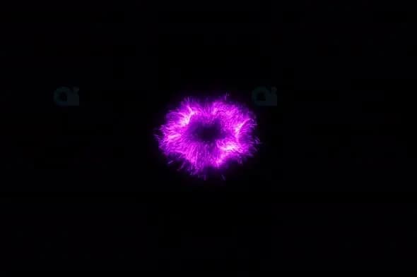 Purple Energy Burst Effect on Black Background - Futuristic Motion Graphic