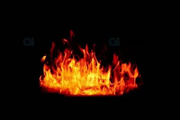 Realistic Ground Fire Flames - Dramatic Motion Graphic
