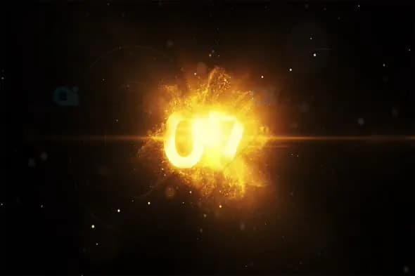 Fiery Countdown Number Animation
