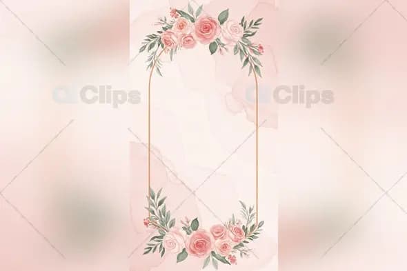Pink Floral Watercolor Background