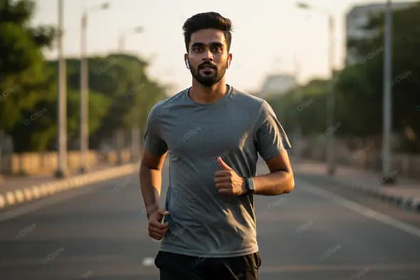 Urban Morning Jog in Grey
