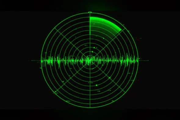 Green Military Radar Scanner Screen Interface
