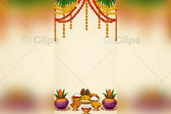 Traditional Vertical Pooja Background