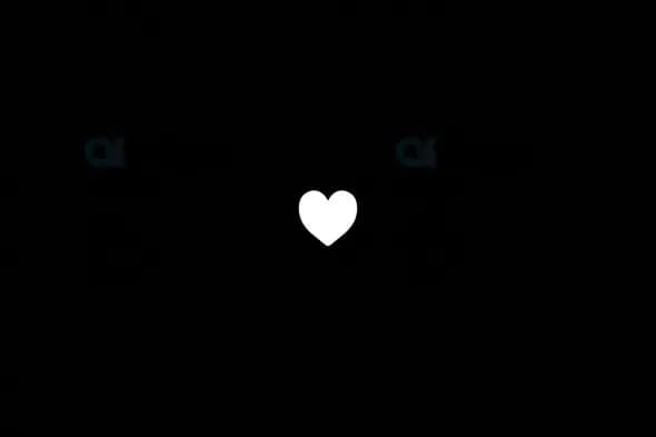 Minimalist White Heart Animation on Black Background