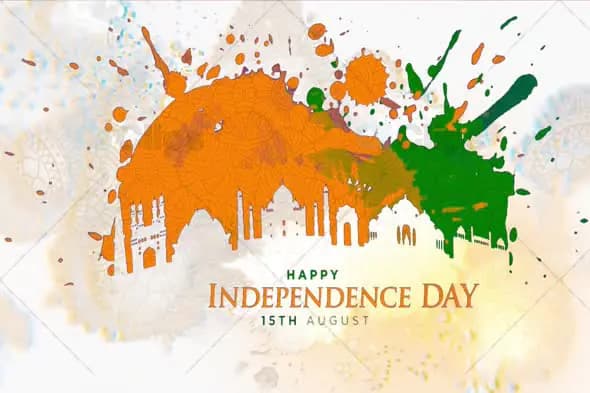 Indian Independence Day Watercolor Animation Background