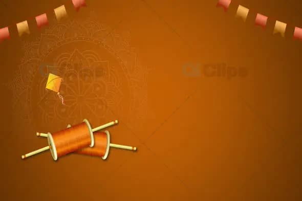 Festive Kite and Spool Animation for Makar Sankranti