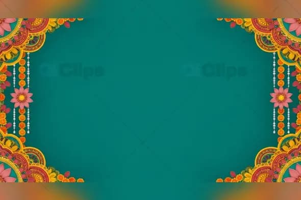 Festive Rangoli Border Background