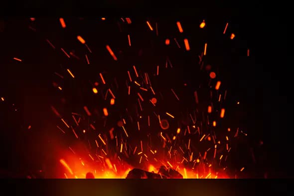 Realistic Fire Sparks Overlay Texture