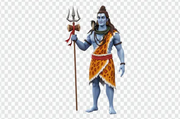 Shiva Deity 3D Illustration