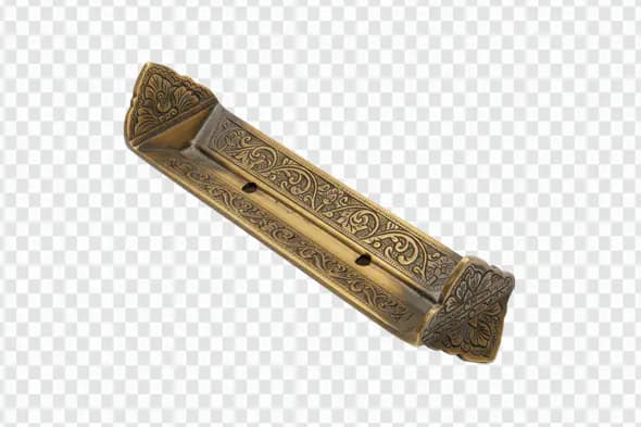 Antique Brass Incense Holder PNG