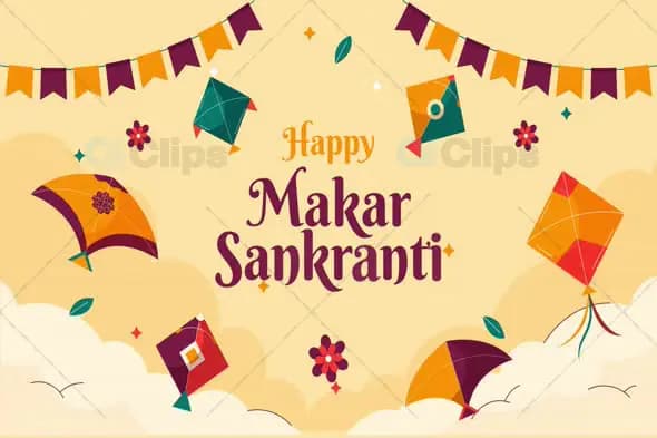 Makar Sankranti Festive Kite Animation