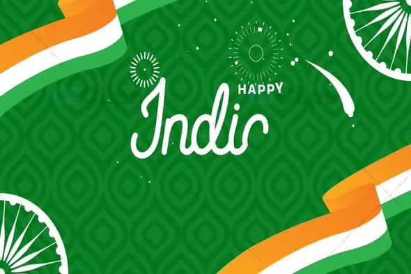 Indian Independence Day Animation with Tricolor Theme