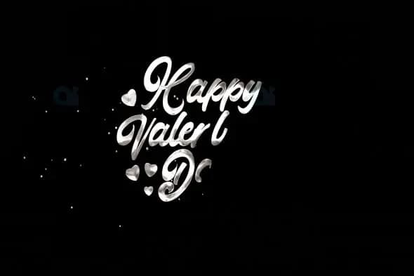 Elegant Silver Valentine's Day Text Animation