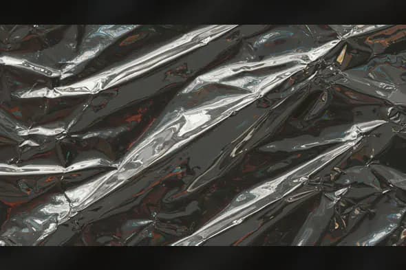 Dark Reflective Crinkled Foil Texture