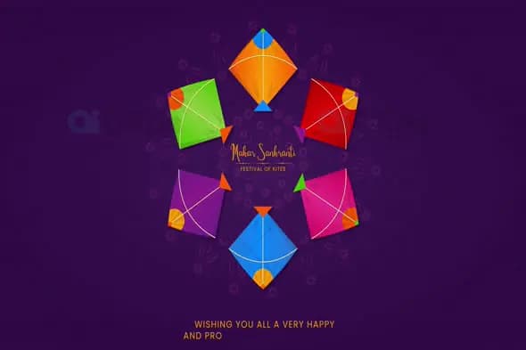 Makar Sankranti Vibrant Kite Festival Animation