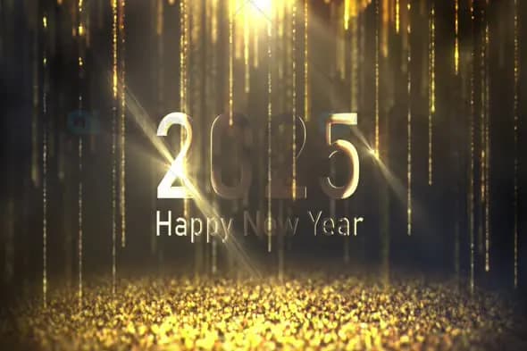 2025 Golden New Year Celebration Animation