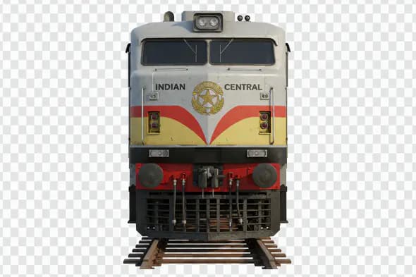 Classic Indian Central Train Engine PNG