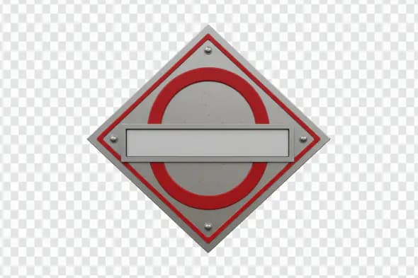 Blank Metro Station Signboard PNG – Editable Indian Railway Nameplate Design