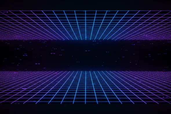 Futuristic Neon Grid Background