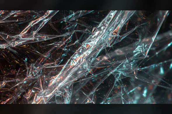Abstract Crumpled Plastic Wrap Texture Background