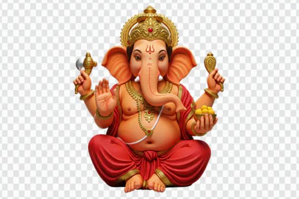 Resplendent Ganesha Deity Illustration