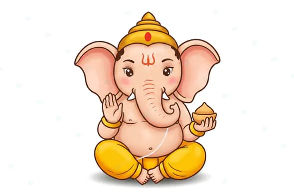 Enhanced Charming Baby Ganesha Illustration