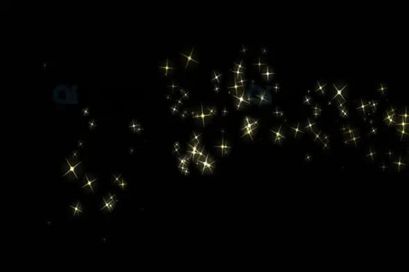 Golden Sparkling Star Particle Animation