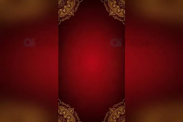 Red and Gold Mandala Background