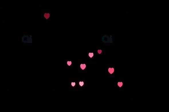 Floating Red and Pink Hearts Motion Background